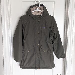Patagonia Girls Isthmus Insulated Parka - Green sz XL 14